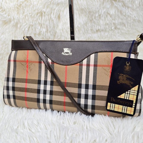 BURBERRY Hymarket Nova Plaid Check Crossbody Bag