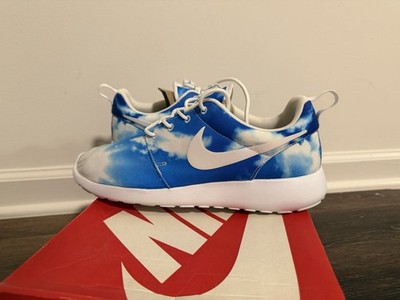 Nike Roshe run Blue White Low Top Sneakers 511881-114 Santa Monica US 9.5 