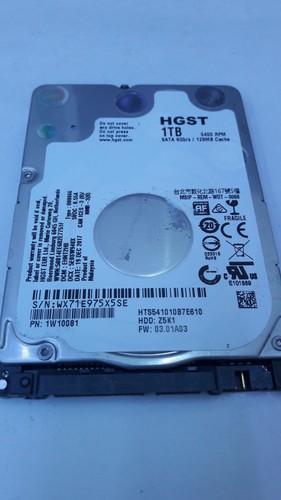 HGST Z5K1 Travelstar HTS541010B7E610 1 TB SATA ** geprüft ** SMART ok 2723 h
