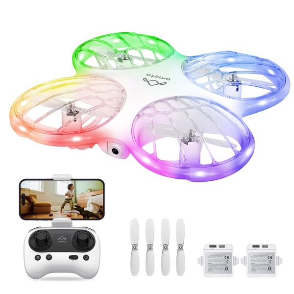 Drones Ameta para Niños Adultos, Drone RC con Cámara 1080P HD FPV, Juguetes Geniales Gi...