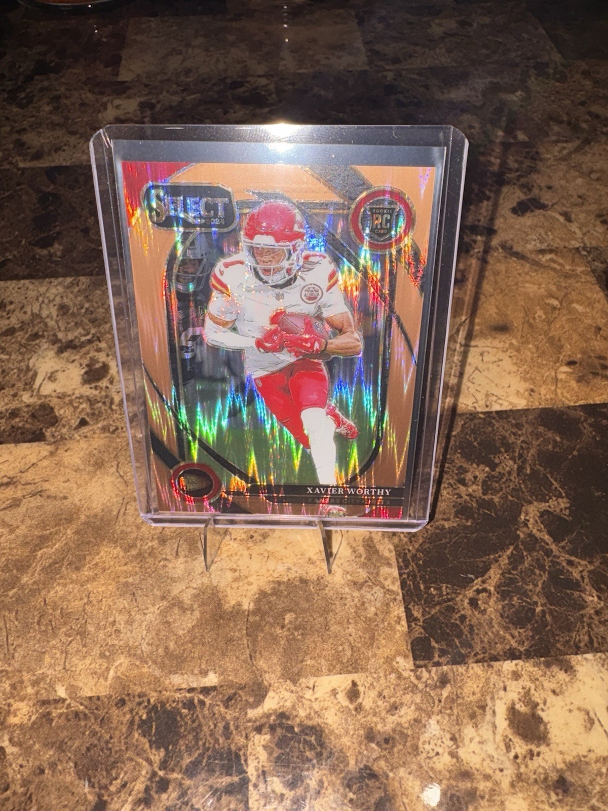 2024 Select Football Xavier Worthy Copper Shock Club Level 004/299 #224 Chiefs