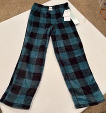 Calvin Klein Boys Lounge pajama Pants size 7/8 M Green/black NWT