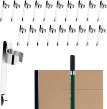 20 Pieces Metal Pen Clips Pencil Holder Clip Snap in Pencil Clips Slide on Penci