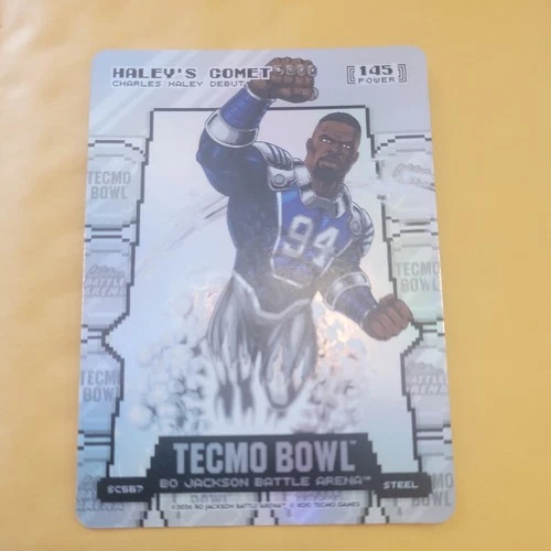 Bo Jackson Battle Arena Tecmo Bowl Haley’s Comet Silver Coin Flip Steel SP 145 P