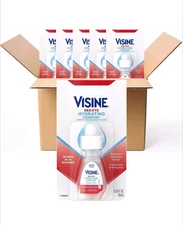 6 Pack Visine Red Eye HYDRATING COMFORT Eye Drops .28 Fl Oz Ea.  EXP 7/2027