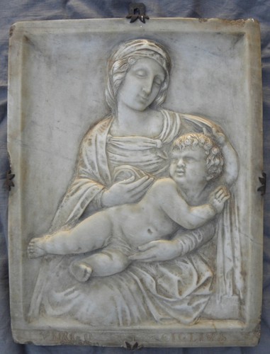 Alceo DOSSENA (Cremona 1878 - Roma 1937) Virgo et giglius Scultura in MARMO - Picture 22 of 23
