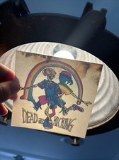 Grateful Dead vtg Reverse Window sticker Show Concert Rare 5  Kicking 90s Garcia