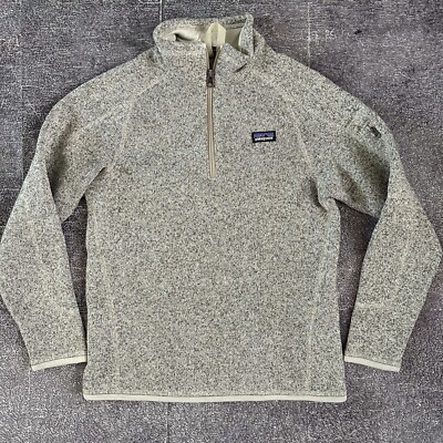 Women's Patagonia Seabird Grey Beige Better Sweater Fleece Zip Up Jacket Sz  S - Main Image