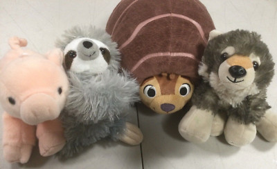 Disney, Wild Republic, Wrap Around Sloth, Tuk Hedge Hog & More 4 Stuffed Animals