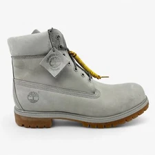 Timberland 6 Inch Premium Light Grey Gum Mens Boot Waterproof Combat