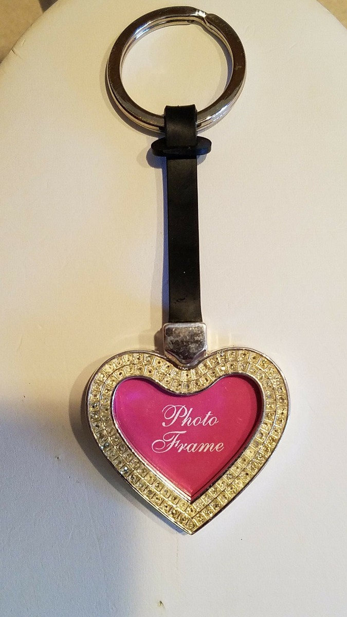 OBX Outer Banks Heart Shape Rhinestone Surround Photo Keychain | eBay