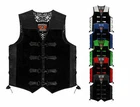 BGA 3MM thick Crocodile Pattern Motorcycle Motorbike Suede Stylish Leather Vest