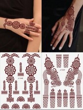 Flower Patterns Eid mehndi design Henna Squared Tattoos 2sheets