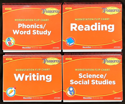3rd - TREASURES - Workstation Flip Charts - TEACHER RESOURCES  (4 Flip Charts)