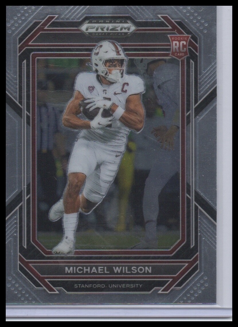 2023 Panini Prizm Draft Picks - Silver Prizm #147 Michael Wilson (RC) Stanford