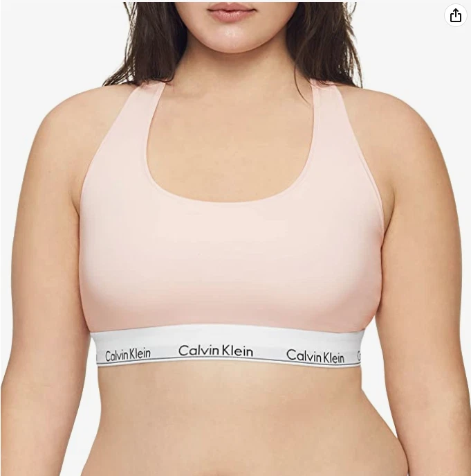 Calvin Klein Modern Cotton Bralette In Purple