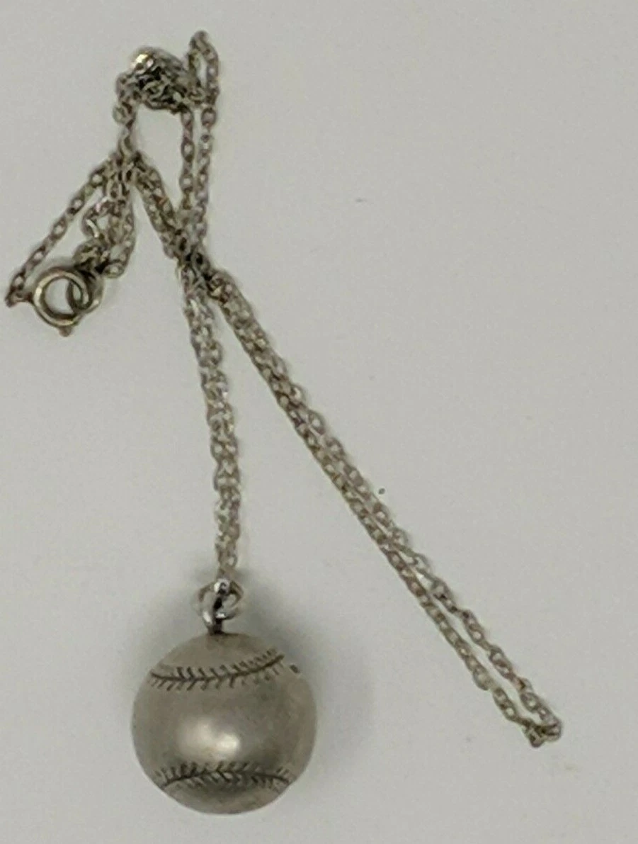 Engraved baseball shop necklace