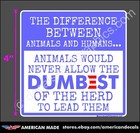 TRUMP 2020 2024 STICKER DUMBEST OF THE HERD ANTI DEMOCRAT DECAL BUMPER ELECTION 