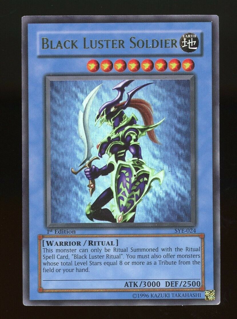 Super Rare Blue Card! Black Luster Soldier! Yu Gi Oh