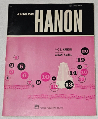 Junior HANON music Book for piano Copyright 1962Alfred Publishing Co. VGC