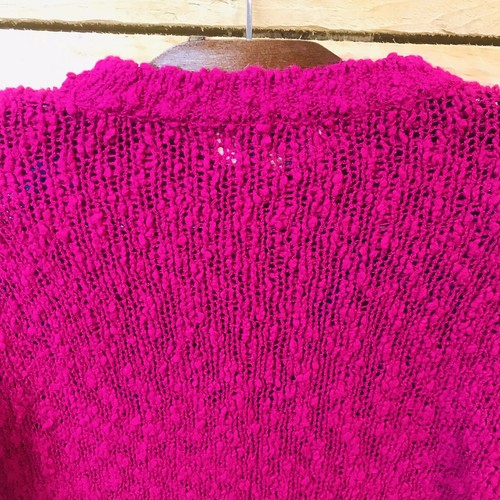 Suéter de colección Ricki Miss Erika rosa abstracto años 80 para mujer mediano gran tamaño acrílico - Imagen 5 de 9