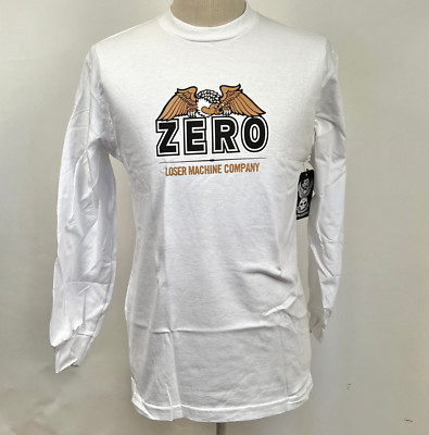 Loser Machine x Zero Men's LS T-Shirt Condor Crest White Size M NWT Skateboards