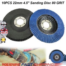 10X FLAP GRINDING SANDING DISCS Polishing Pads 115mm 4.5" 80 GRIT ANGLE WHEEL 9.67 per disc