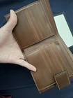 Portefeuille à rabat français Gucci GG Supreme enduit marron
