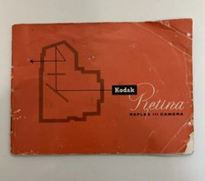 Kodak Retina Reflex III Camera Instruction Manila Book English 30 Pages