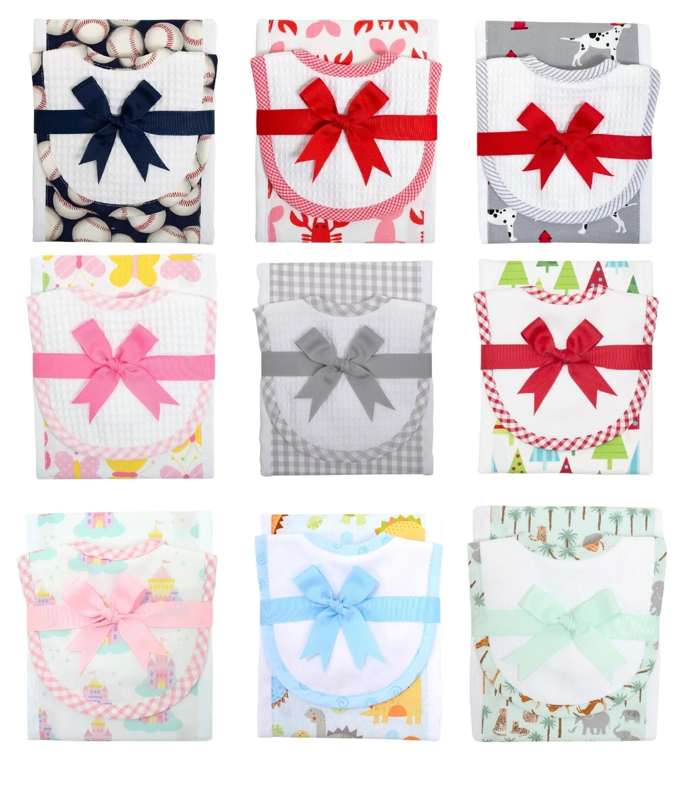 3 Marthas Baby Bib and Burp Drooler Set