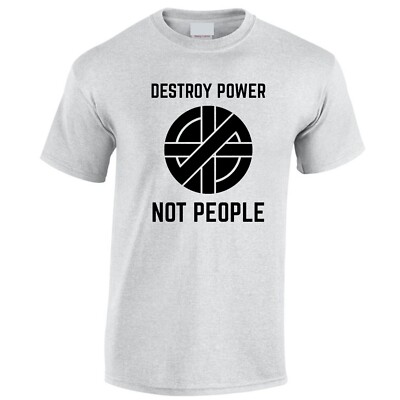 Destroy Power Herren T-Shirt getragen von Joe Strummer The Clash DTG Punk Anarchy
