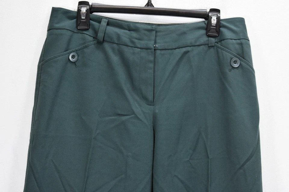 Chadwicks Collection Women Green Sraight Leg Slash Pocket Office Slacks Pants 10 — 第 4/4 张图片
