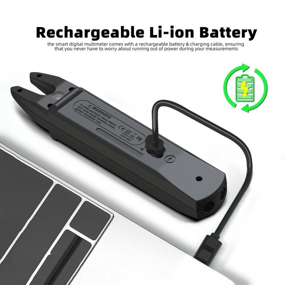 BSIDE Open Jaw Digital Multimeter DC AC Current Clamp Meter