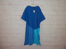 NEW Ulla Popkeu Plus Size 36/38 Blue Colorblock Stretch Midi Dress NWT 4460