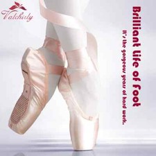 Ballet Pointe Dance Bandage Shoes Woman Professional Dancing Use Canvas/Satin