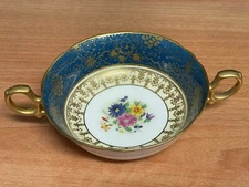 Royal Paragon Double Handled Soup Bowl w/ Gold Trim