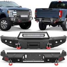 For Ford F250/F350/F450 Super Duty 2017-2022 Front / Rear Bumper W/Sensor Holes