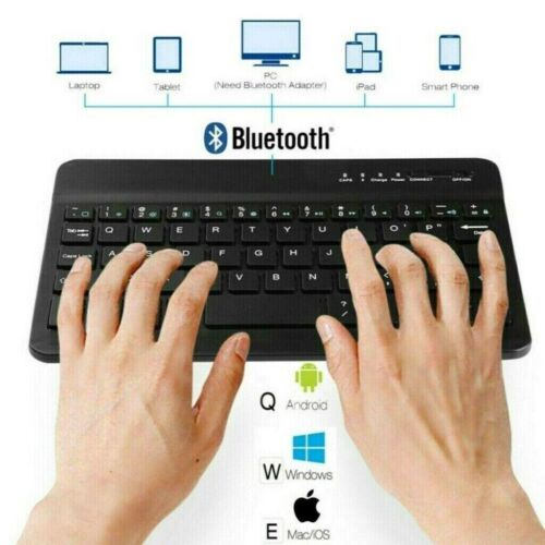 Deutsche Wireless Tastatur kabellos Keyboard Inkl. Funk Maus Für PC Handy Tablet - Bild 4 von 33