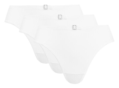 Sloggi Thong Embrace 38 White Wedding Bridal NEW 3 Pack
