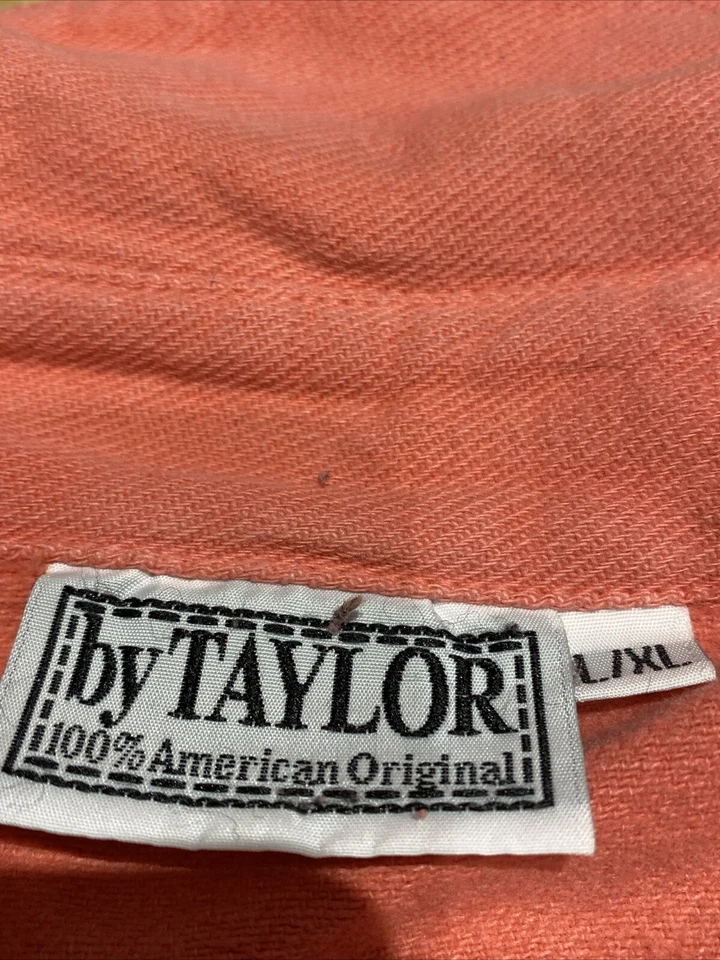 Camisa para Hombres Hecha en EE. UU. por Taylor 100% Americana Original Abotonada Mangas Largas L/XL Foto 4 de 4