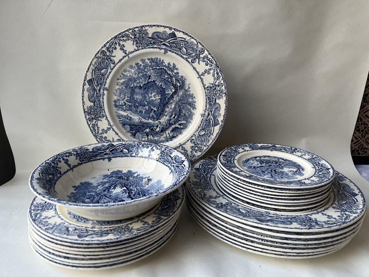 Vintage Rural Scenes Clarice Cliff Royal Staffordshire Plates. 25