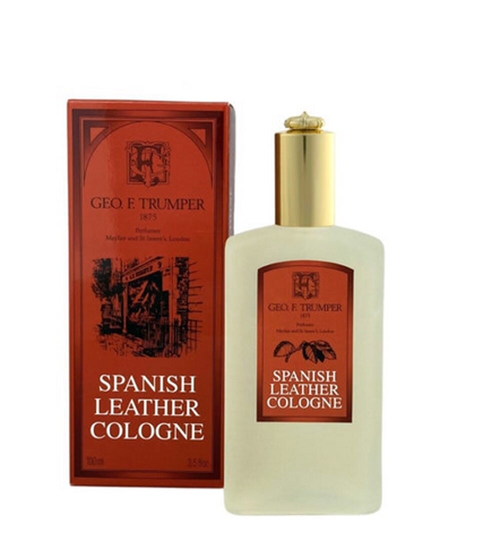 Geo F Trumper Spanish Leather Cologne Spray Atomiser In Glass Bottle 100ml