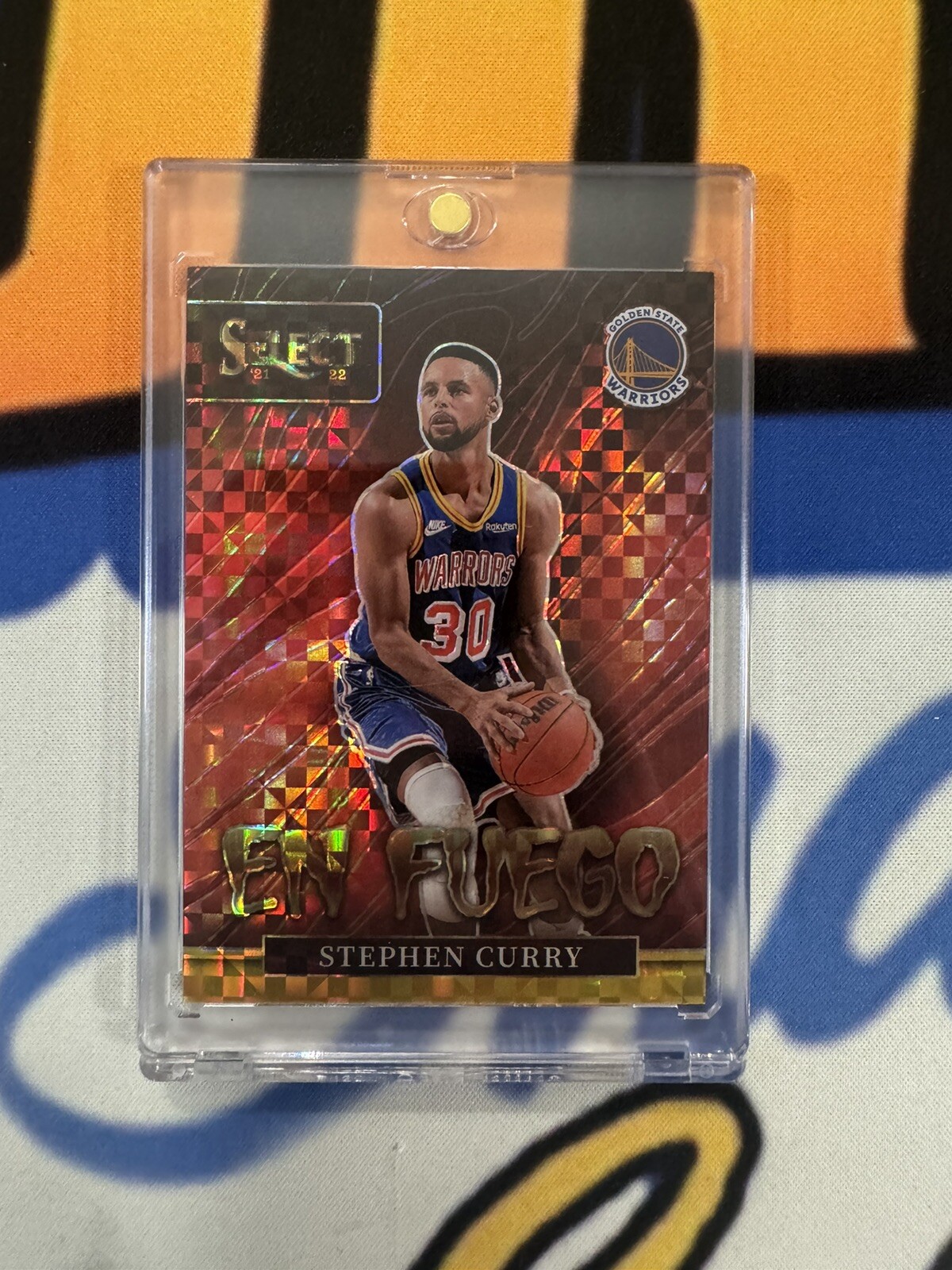 2021/22 Panini Select Basketball Steph Curry EN FUEGO Gold /10