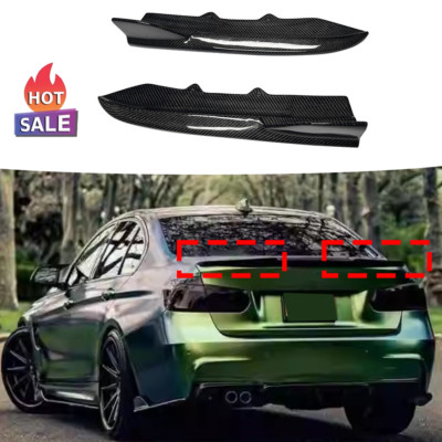 Carbon Fiber Rear Bumper Side Spoiler Car Parts Fits for BMW F30 2013-2019 Black