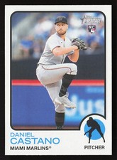 2022 Topps Heritage High Number #702 Daniel Castano RC SP Miami Marlins