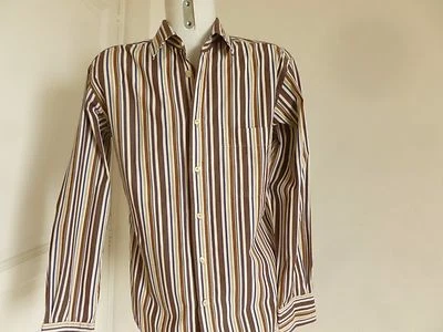 CHEMISE EDEN PARK COTON RAYURES BAYADERES ETAT NEUF TAILLE M - Photo 1/4