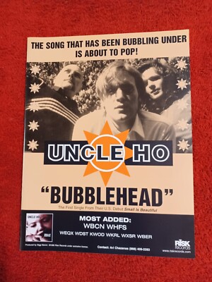 UNCLE HO - 1999 US Full-Page Ad 'Bubblehead' Single Release (HITS Magazine)