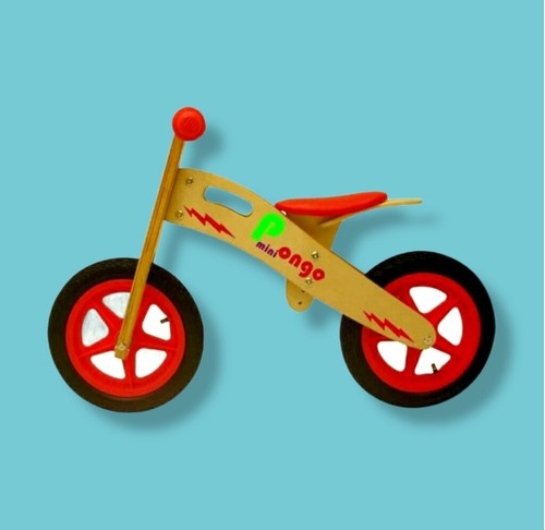 PONGO MINI BIKE IN LEGNO senza pedali con sella regolabile prima infanzia |  eBay