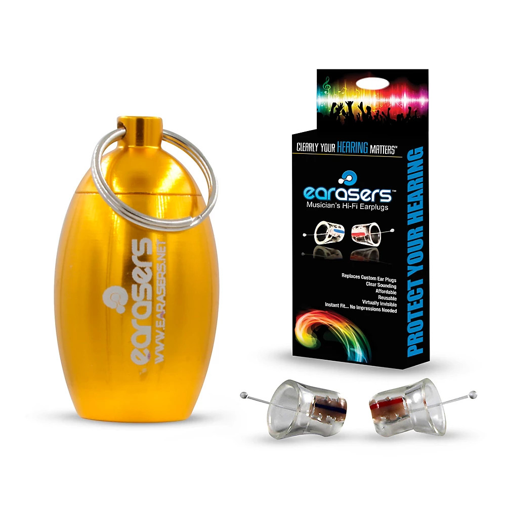 Earasers Small Musicians Plugs and Carrying Case Bundle Gold 7390₽
