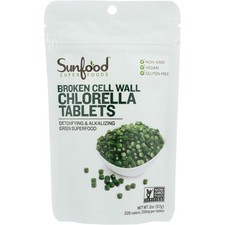 Sunfood Broken Cell Wall Chlorella Tablets Superfood Detoxifying